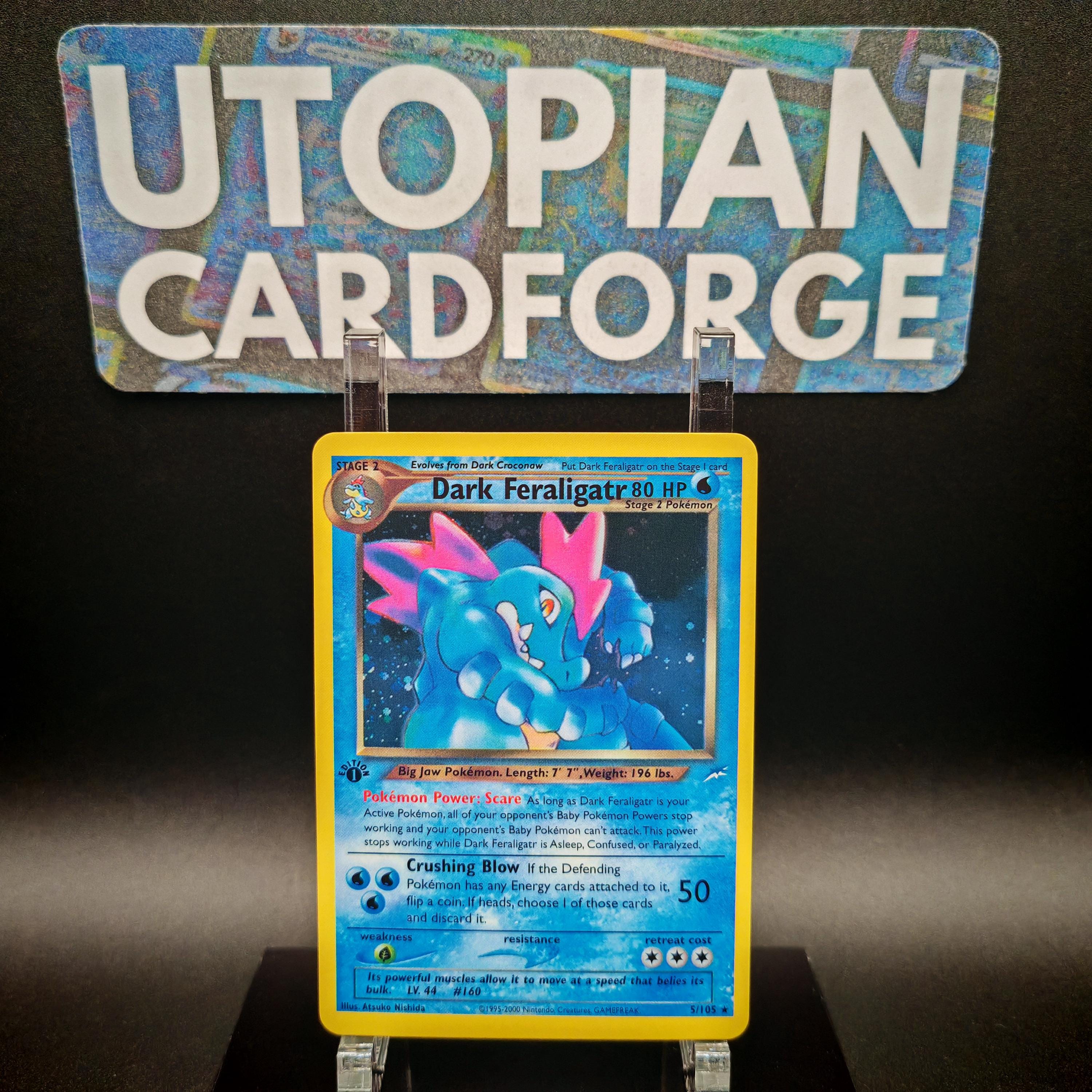 Dark Feraligatr Holo Rare • Handmade PROXY/ORICA • Neo Destiny 5