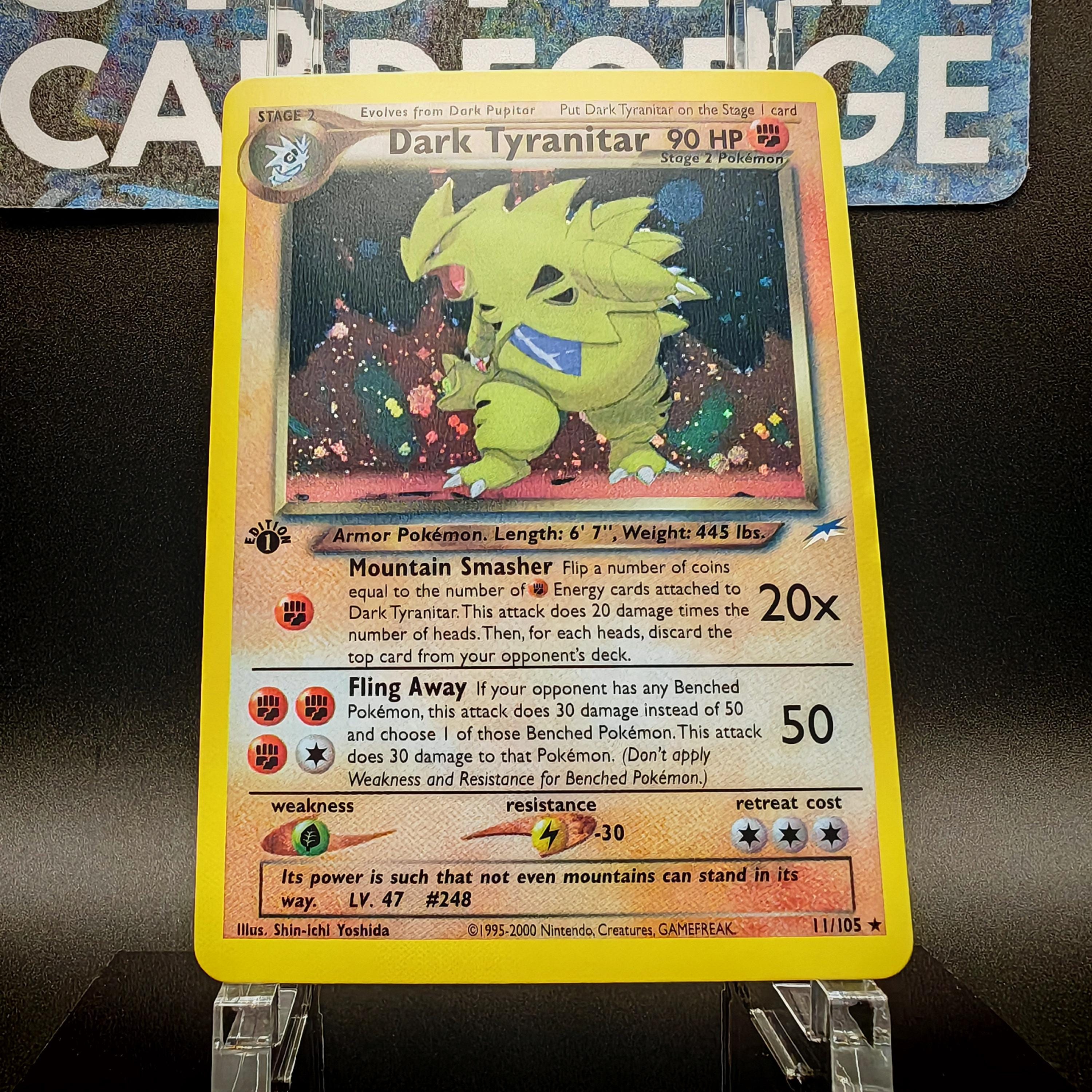 dark tyranitar pokemon card Pokemon Card Dark Tyranitar R 070/084 Holo Rare 2004 NM-EX Japanese u4 main image 1