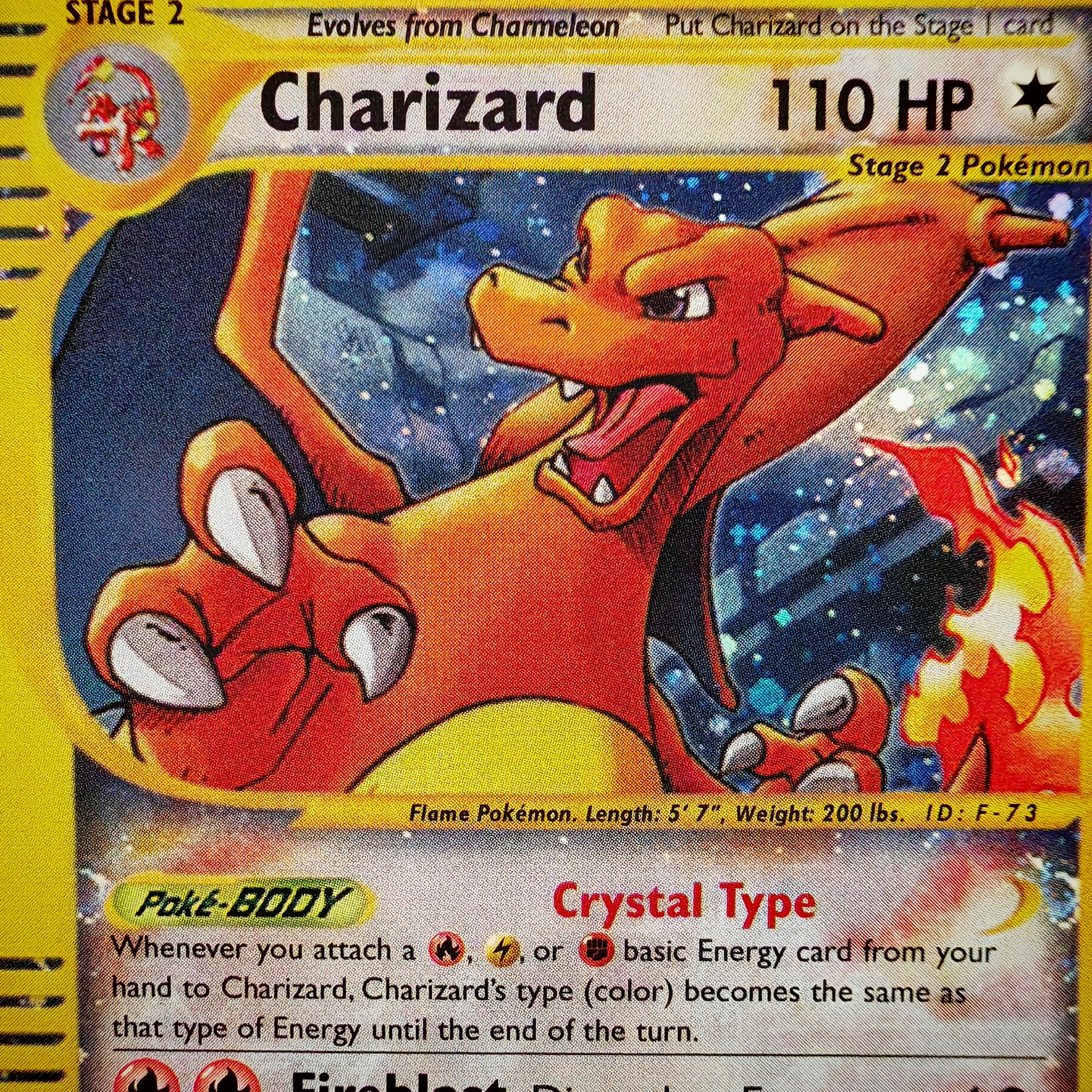 crystal charizard pokemon card 1999 Base Set Series Mint / near mint condition trading card Pokemon Mysterious Mountains [e5 089/088]