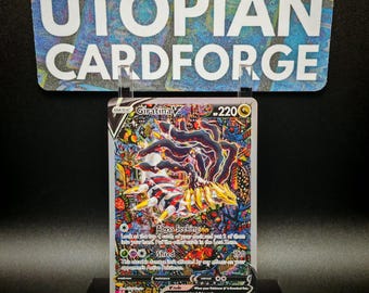Giratina V Alternative Art • Handmade PROXY/ORICA • Lost Origin 186 • Rainbow Holography applied on the Artwork background