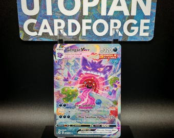 Gengar VMAX Alternative Art • Handmade PROXY/ORICA • Fusion Strike 271 • Rainbow Holography applied on the Artwork background
