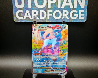 Glaceon VMAX Alt Art • Handmade PROXY/ORICA • Evolving Skies 209 • With Texture Pattern and Rainbow Holography