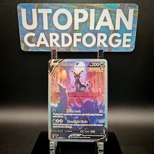 Umbreon V Alt Art Special Illustrator Rare • Handmade PROXY/ORICA • Evolving Skies 189 • With TEXTURE Pattern and Rainbow Holography