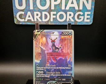 Umbreon V Alt Art Special Illustrator Rare • Handmade PROXY/ORICA • Evolving Skies 189 • With TEXTURE Pattern and Rainbow Holography