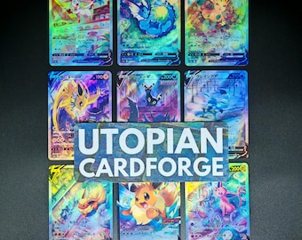 Eevee Heroes V Alt Art Eeveelutions 9 Cards Bundle • Handmade PROXY/Orica • Umbreon, Espeon, Leafeon, Glaceon, Jolteon, Flareon ex