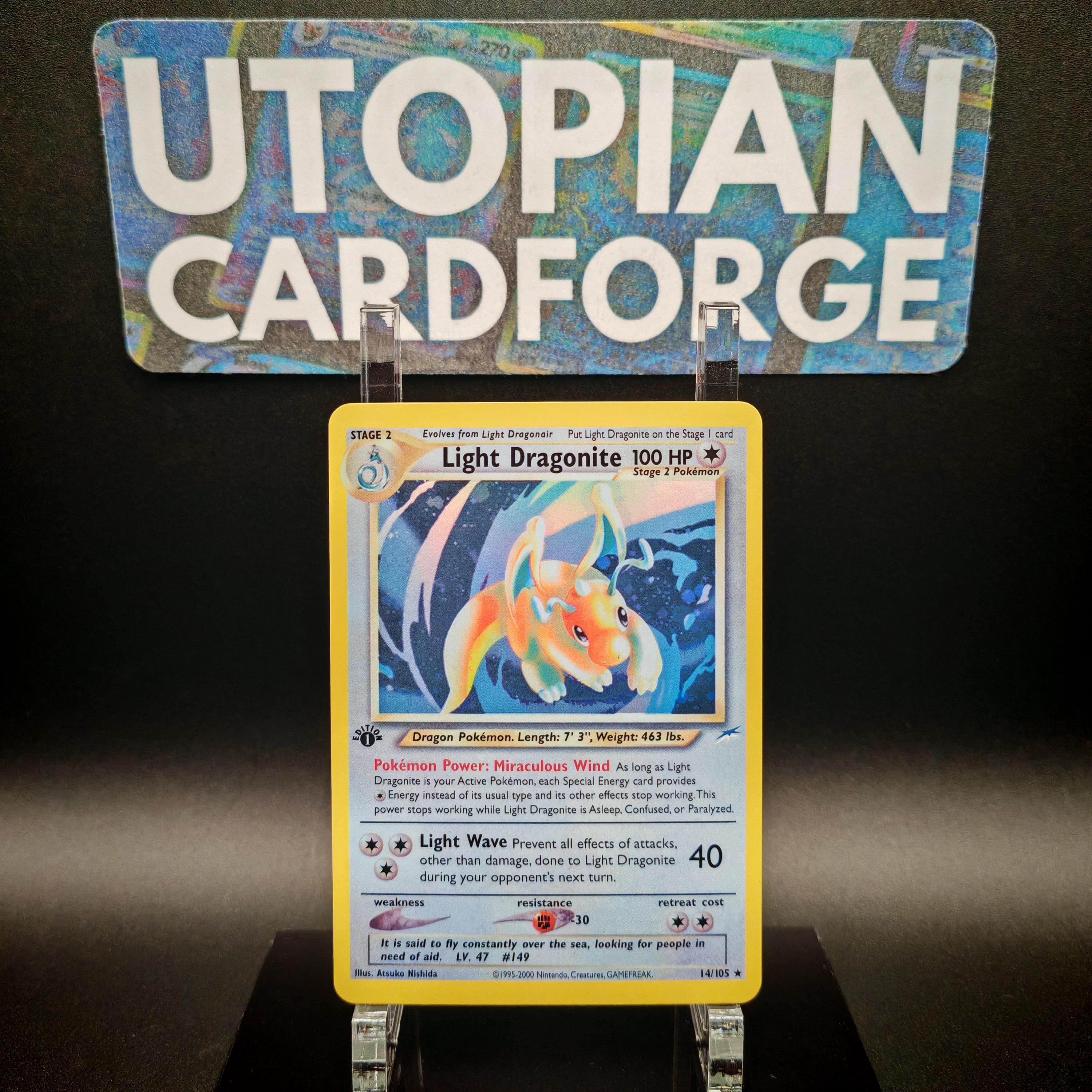 Light Dragonite Holo Rare • Handmade PROXY/ORICA • Neo Destiny 14