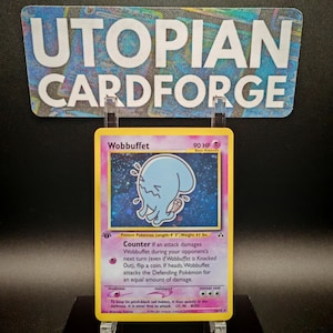 Wobbuffet Holo Rare • Handmade PROXY/ORICA • Neo Discovery 16 • Rainbow Holography applied on the Artwork background