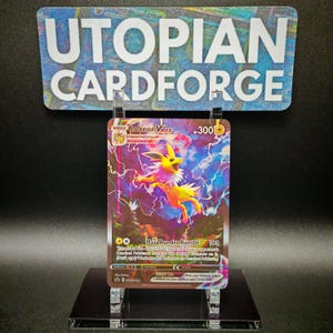 Jolteon VMAX Alt Art • Handgemaakte PROXY/ORICA • Evolving Skies Swsh 184 zwarte ster promo's • Met textuurpatroon en regenboogholografie