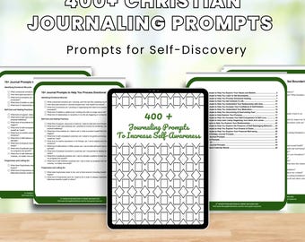 400+ Christian Journaling Prompts for Self-Discovery Faith Based Mental Health Reflection Personal Growth Self Care Printable