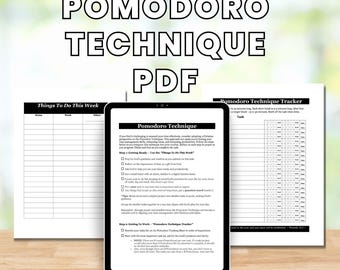 Pomodoro Technique Printable Christian Productivity Tracker PDF for Perfectionists and Procrastinators Faith Based To Do List