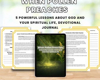 When Pollen Preaches Devotional Journal Faith Based Reflection Nature Inspired Christian Study Spiritual Growth Printable Journal