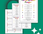 The Jelly Bean Prayer Christian Easter Printable for Kids Faith Based Activity Treat Bag Tags Sunday School Handout Bible Craft
