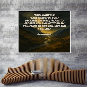 Jeremiah 29:11 Christian Wall Art For I Know The Plans I Have For You Scripture Print Bible Verse Home Decor Graduation Gift Birthday Gift