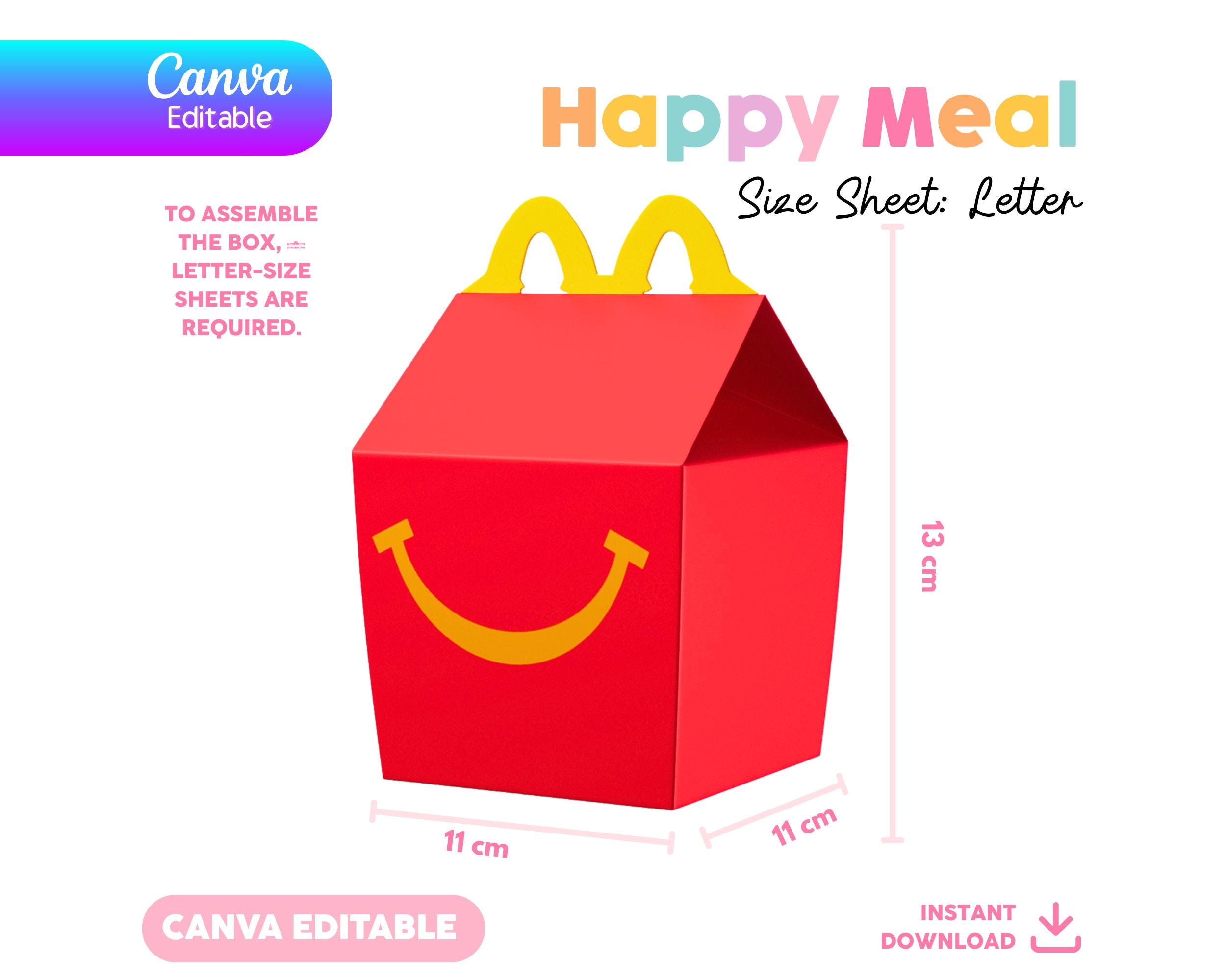 Happy Meal Box | Template | Canva Editable