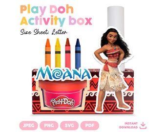 Play-Doh Activity Box | SVG, PNG, JPG & Pdf | Instant Download | Printable | Moana | moa-01