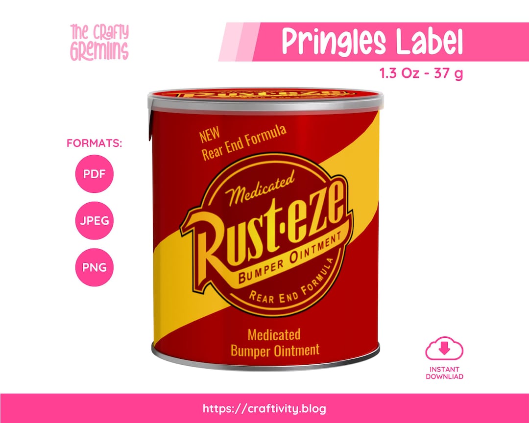 Cars Pringles Can Label Template | Rusteze Printable Snack Box Wrapper ...