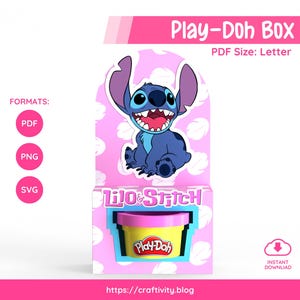 Play-Doh Box | SVG, PNG, JPG & Pdf | Instant Download | Printable | Stitch