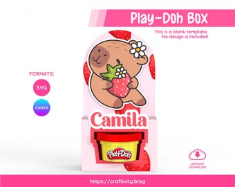 Play-Doh Box | SVG, PNG, JPG & Pdf | Instant Download | Printable | Blank