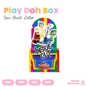 Play-Doh Box | SVG, PNG, JPG i Pdf | Natychmiastowe pobranie | Do druku | Inside Out