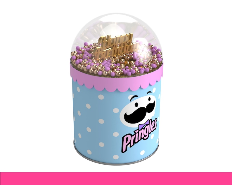 Custom Pringles Label Template 1.3oz Canva Editable | Digital Download Printable Mini Snack Can Wrapper | Chip Bag Party Favors image 2