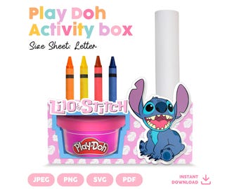 Play-Doh Activity Box | SVG, PNG, JPG & Pdf | Instant Download | Printable | Stitch