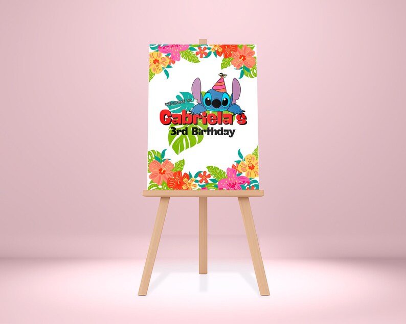 Editable Welcome Sign | Canva Template | 3 Sizes | Lilo & Stitch - Etsy