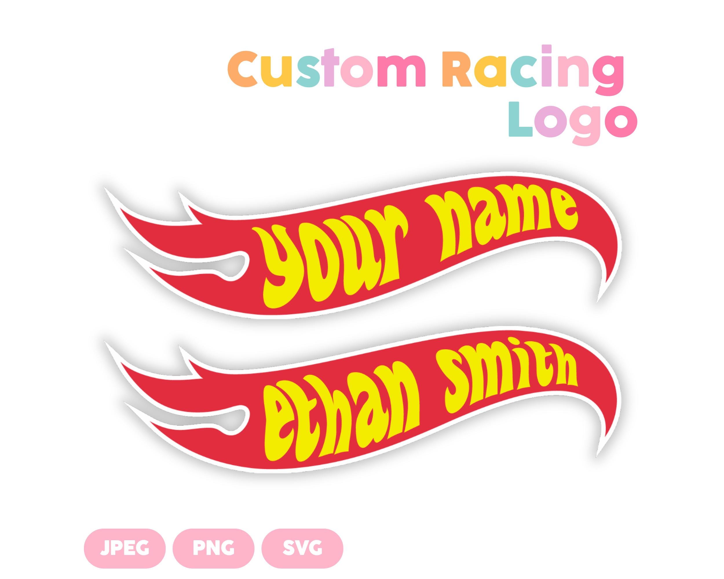 Custom Racing Logo | SVG | PNG | JPG | Racing theme party