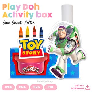 Play-Doh Activity Box | SVG, PNG, JPG & Pdf | Instant Download | Printable | Buzz