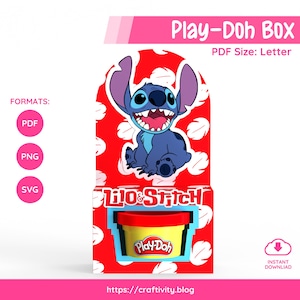 Play-Doh Box | SVG, PNG, JPG & Pdf | Instant Download | Printable | Stitch