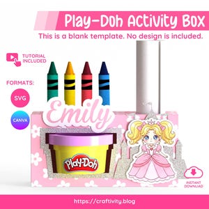 Play-Doh Activity Box | SVG, PNG, JPG & Pdf | Instant Download | Printable | Blank