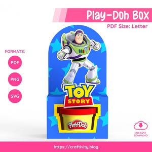 Play-Doh Box | SVG, PNG, JPG & Pdf | Instant Download | Printable | Toy Story Buzz