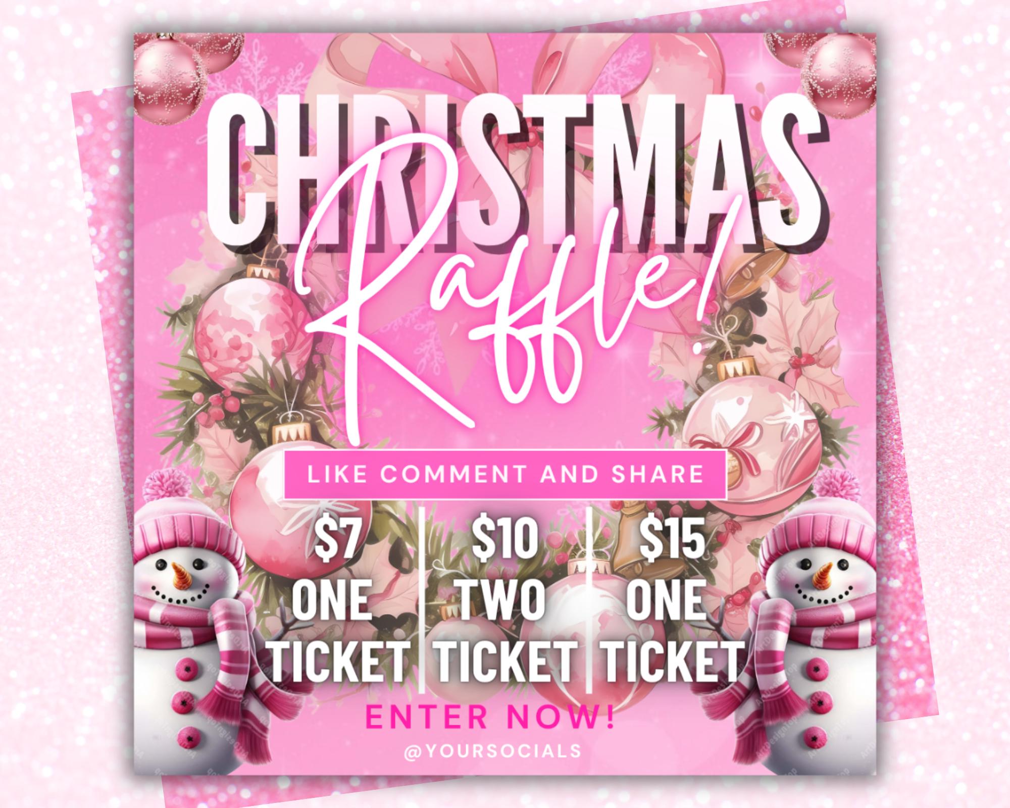 Holiday Raffle Invitations Christmas Raffle Sheet