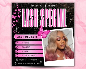 Lash Special Flyer, Spring Lash Special Flyer, Spring season Flyer, Lash Special Flyer, Lash Flyer, Lash Special Deal Flyer, Canva