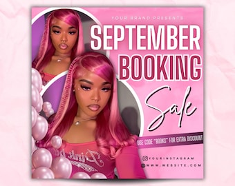 September  Booking Flyer, September Flyer, September Book Now Appointment Flyer, Fall Booking Flyer, September Book Now Flyer, Canva