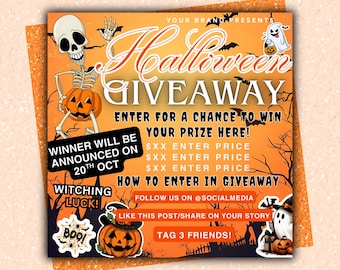 Halloween Giveaway Special Flyer, Halloween Raffle Flyer, Halloween Giveaway Special Flyer, Giveaway Flyer, Halloween Giveaway Raffle Flyer