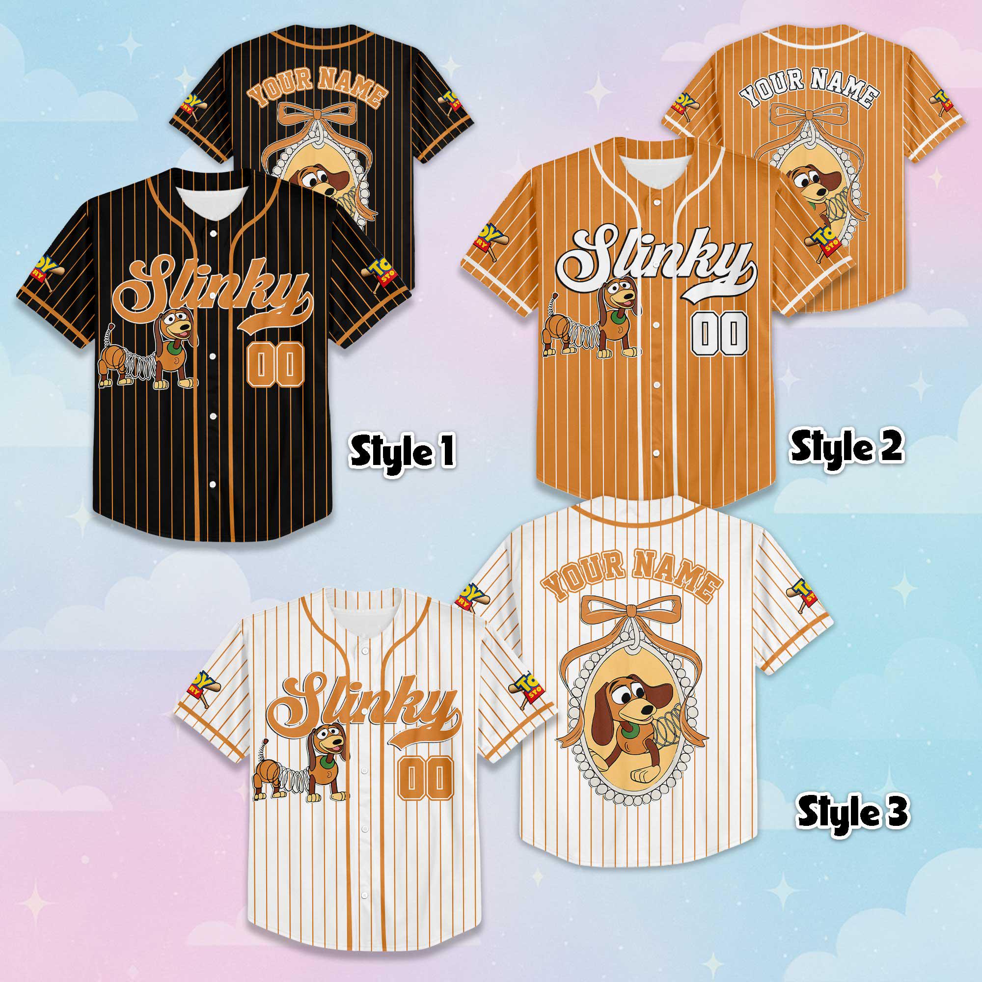 Discover Custom Slinky Dog Baseball Jersey, Disney Toy Story Baseball Shirt, Matching Disney Trip Outfit, Birthday Gift