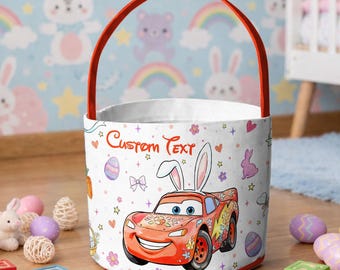 Lightning McQueen Easter Basket, Disney Bunny Easter Egg Hunt Basket, Disneyland Family Easter Trip 2026, Lighting Mcqueen Basket