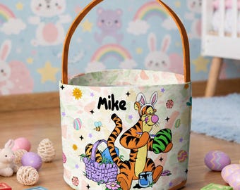 Tigger Easter Basket, Winnie The Pooh Bunny Easter Egg Basket, Disneyland Family Happy Easter Decor
