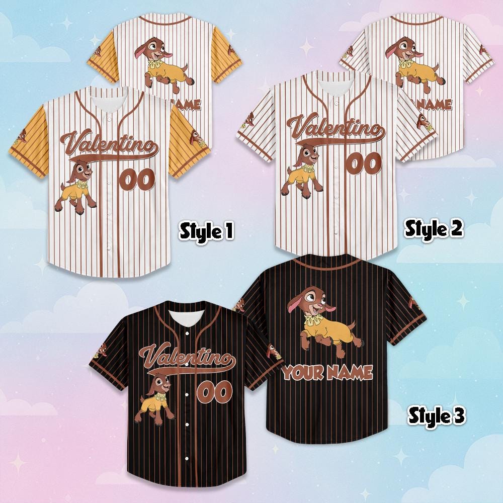 Discover Personalized Valentino Baseball Jersey, Custom Disney Wish Jersey Shirt, Matching Family Outfit, Disney Baseball Team Jersey, Birthday Gift