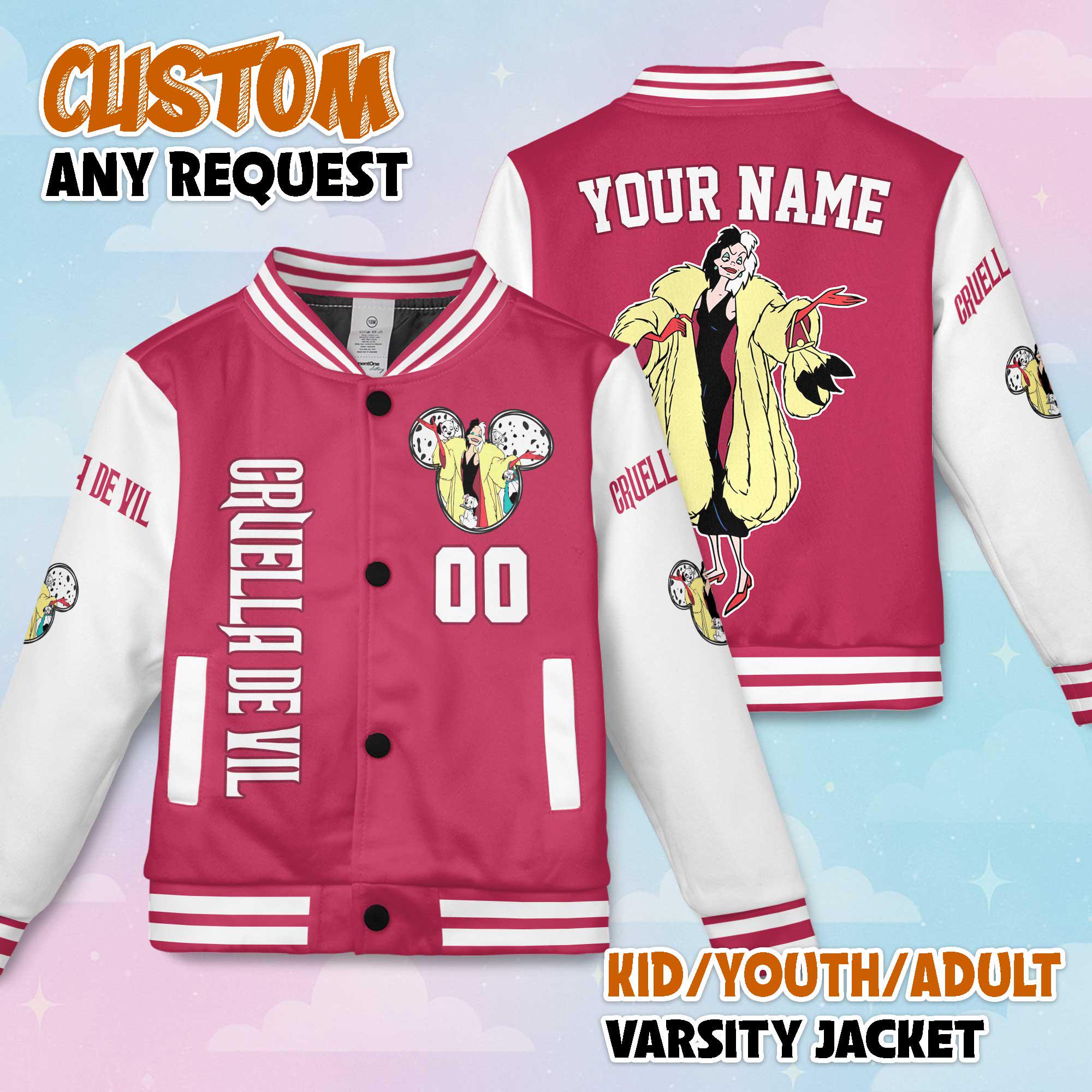 Discover Personalized Cruella De Vil Varsity Jacket, Family Matching