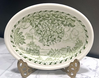 Jabonera de loza vintage Masons Wedgwood Crabtree And Evelyn Green Transferware