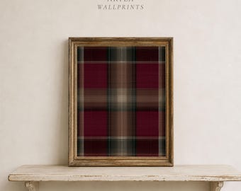 Vintage Tartan Plaid Print: Rustic Textile Wall Art (Digital Download)