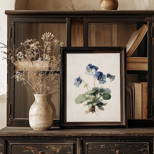 Vintage Botanical Flower Blue Floral Antique Botanical Illustration vintage-botanical-flower-blue-floral-antique-botanical-illustration