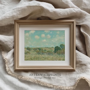 Wildflower Meadow Impressionist Print: Cottagecore Countryside Art (Digital Download