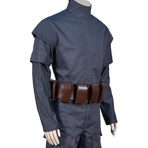 Mandalorian Star War Book Of Boba Fett Flight Suit | Cosplay Costume | 3-Piece Bounty Hunter Suit With Flak Vest & Mandalorian Belt