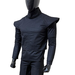 Boba Fett Inspired Black Flight Suit | Mandalorian Star Wars Cosplay Costume | 3-Piece Bounty Hunter Outfit for Adults