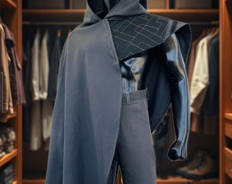 Cal Kestis Jedi Survivor Cosplay Outfit | Handgemachte Star Wars inspirierte Poncho Cape & Hose mit Kapuzen Umhang