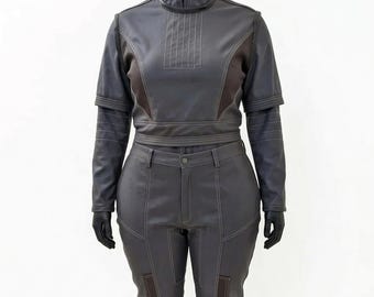 Bo-Katan Kryze Damen Fliegeranzug - Mandalorian Staffel 3 Cosplay - Star Wars Rüstungs-Unteranzug - Volles weiches Teile-Set