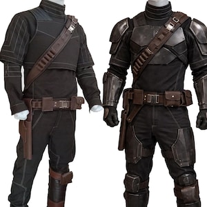 Mandalorian Brown Flight Suit Costume | Din Djarin Cosplay | Star Wars Inspired Bounty Hunter Armor Outfit