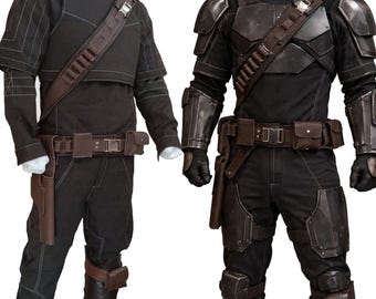 Mandalorian Braun Fliegeranzug Kostüm | Din Djarin Cosplay | Star Wars inspirierte Kopfgeldjäger Rüstung Outfit